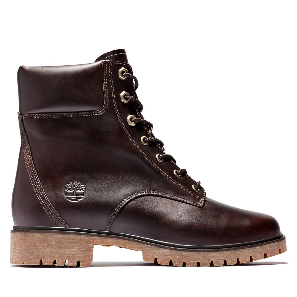 Bocanci 6-Inch Timberland Dama Maro Inchis - Jayne Waterproof Piele - Romania - IEUZVG480